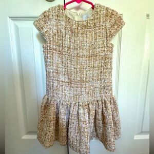 Tweed girls Edelweiss dress made in Paris